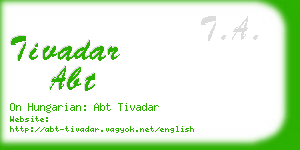 tivadar abt business card